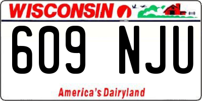 WI license plate 609NJU