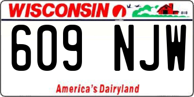 WI license plate 609NJW
