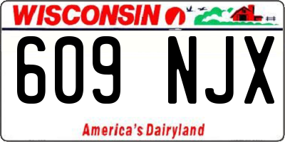 WI license plate 609NJX