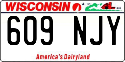 WI license plate 609NJY
