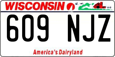 WI license plate 609NJZ