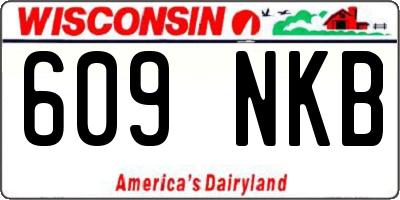 WI license plate 609NKB