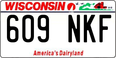 WI license plate 609NKF