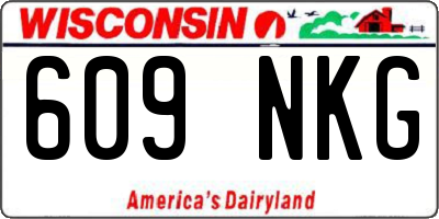 WI license plate 609NKG
