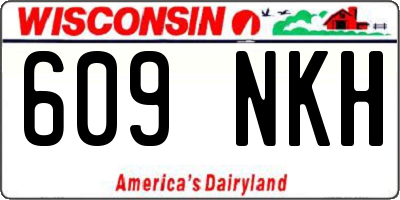 WI license plate 609NKH