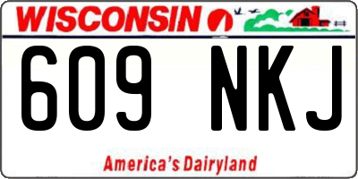 WI license plate 609NKJ