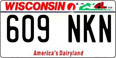 WI license plate 609NKN