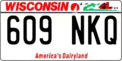 WI license plate 609NKQ