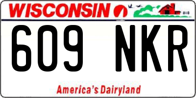WI license plate 609NKR