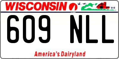 WI license plate 609NLL