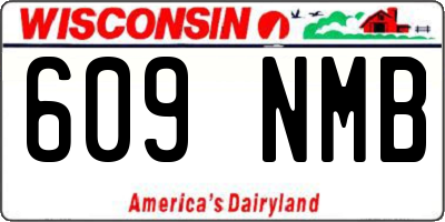 WI license plate 609NMB