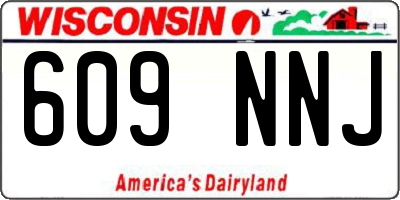 WI license plate 609NNJ