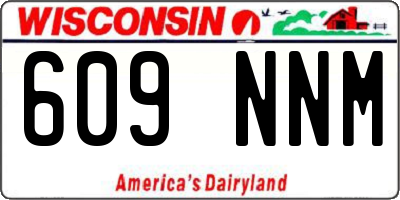 WI license plate 609NNM