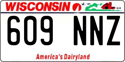 WI license plate 609NNZ