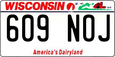 WI license plate 609NOJ