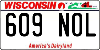 WI license plate 609NOL