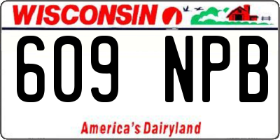 WI license plate 609NPB