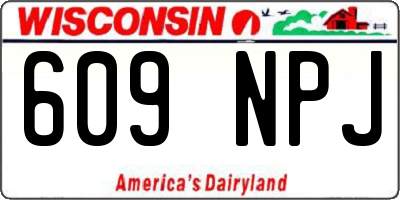 WI license plate 609NPJ