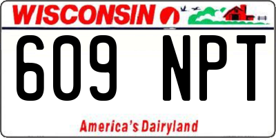 WI license plate 609NPT