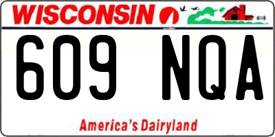 WI license plate 609NQA