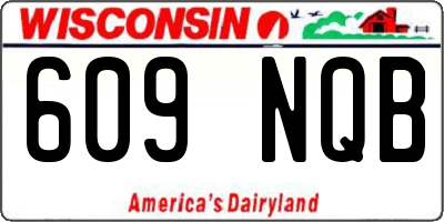 WI license plate 609NQB