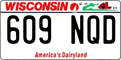 WI license plate 609NQD
