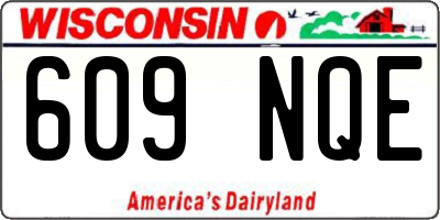 WI license plate 609NQE