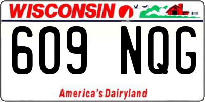 WI license plate 609NQG