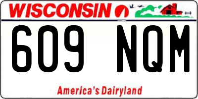 WI license plate 609NQM