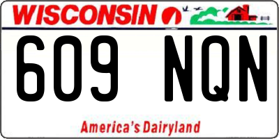 WI license plate 609NQN