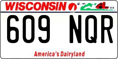 WI license plate 609NQR