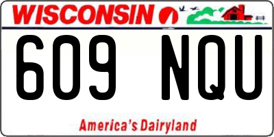 WI license plate 609NQU