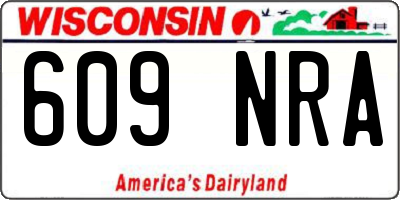 WI license plate 609NRA