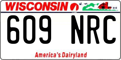 WI license plate 609NRC