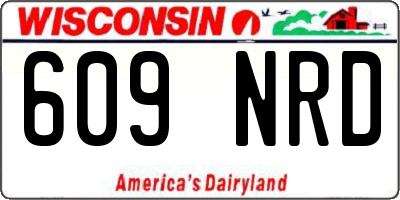 WI license plate 609NRD