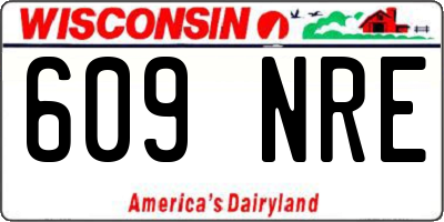 WI license plate 609NRE