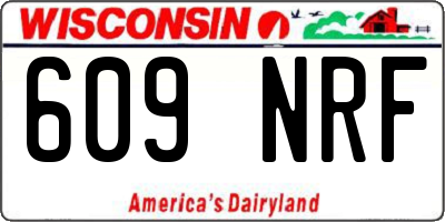 WI license plate 609NRF
