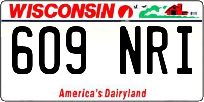 WI license plate 609NRI