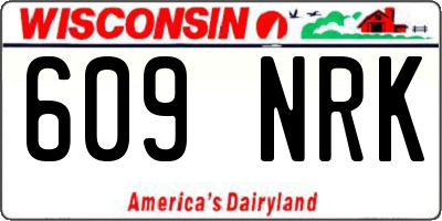 WI license plate 609NRK