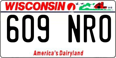 WI license plate 609NRO
