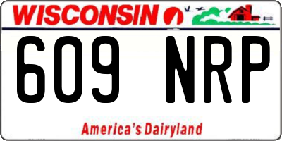 WI license plate 609NRP