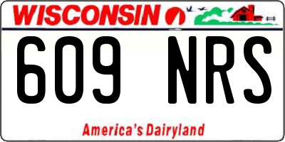 WI license plate 609NRS