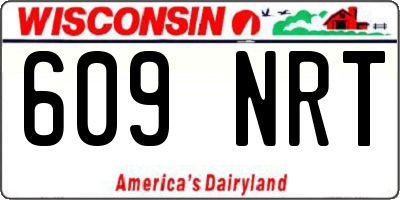 WI license plate 609NRT