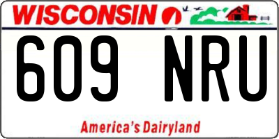 WI license plate 609NRU