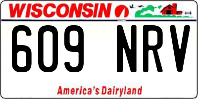 WI license plate 609NRV