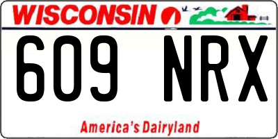 WI license plate 609NRX