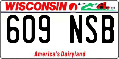 WI license plate 609NSB