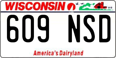 WI license plate 609NSD