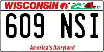 WI license plate 609NSI