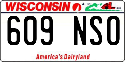 WI license plate 609NSO